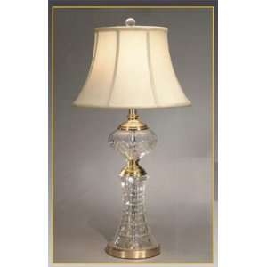  Lead Crystal Table Lamp With Flared Shade: Home 