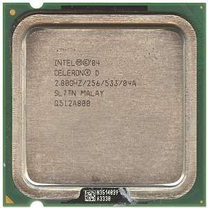    Intel Celeron 335J 2.8GHz 533MHz 256KB Socket 775 CPU Electronics