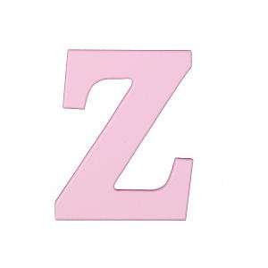  8 Inch Wall Hanging Wood Letter Z Pink Baby