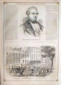 1851 Gleasons Pictorial President Millard Fillmore RARE  