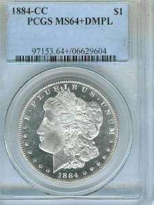 1884 CC Morgan Dollar  PCGS MS64+ DMPL WOW  