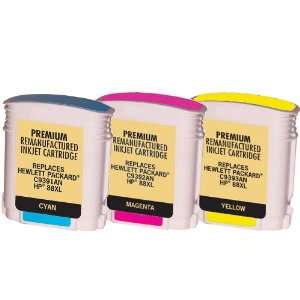   , Yellow 3 Pack Inkjet Cartridge Remade in the USA