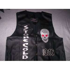  WWF WRESTLING STONE COLD LEATHER VEST 