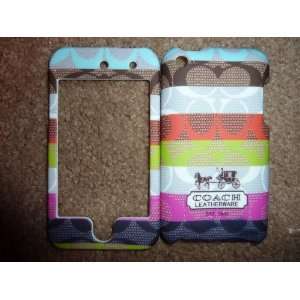 iPOD TOUCH 4G DESIGNER MULTI COLOR STRIPe CASE pattern on the side of 