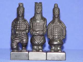 CHINESE JADE WARRIORS SET OF 3 BING MA YONG  