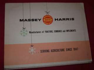 1956 Massey Harris Mobil Oil Calendar Wales,Wisconsin McDowell Bros 