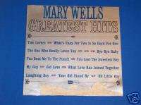 MARY WELLS Greatest Hits My Guy  Motown Vinyl 1964 LP  