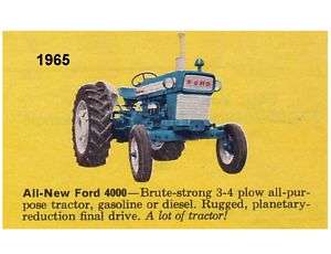 1965 Ford 4000 Tractor Refrigerator Magnet  