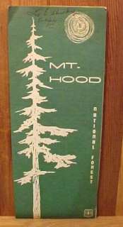 1967 USFS Mt. Hood National Forest Map Forest Service  