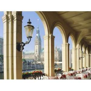 Alsterarkaden and Town Hall, Hamburg, Germany, Europe Photographic 