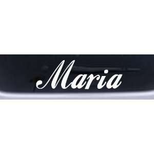  Maria Car Window Wall Laptop Decal Sticker    White 46in X 