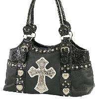 Fashion Cross & Hearts Western Handbag Purse & Wallet  