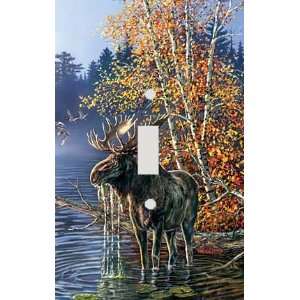  Moose at the River Decorative Switchplate Cover: Home 