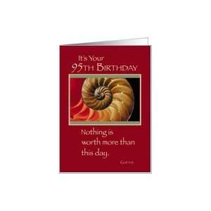  95th Birthday Red Seashell Card: Toys & Games