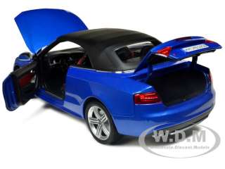 2009 AUDI S5 CONVERTIBLE BLUE 1:18 DIECAST MODEL CAR BY NOREV 188361 