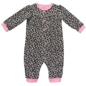  Polyester Microfleece Footless Animal Print Jumpsuit (9 Months): Baby