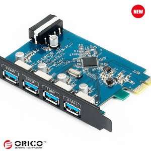  USB3.0 PCI Express Card   Orico PVU3 4P 4 Ports Usb3.0 