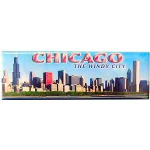 Chicago Magnet   Skyline Wide Day, Chicago Magnets, Chicago Souvenirs 