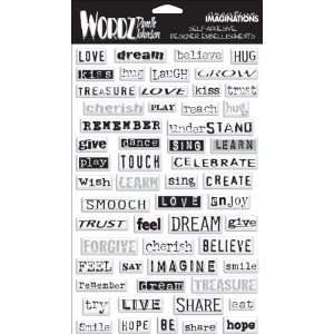   Johnson Self Adhesive Embellishments 5.5X8.5 Sheet Wordz (3 Pack