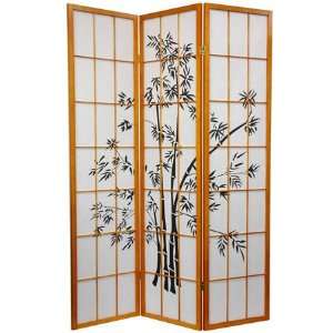 Lucky Bamboo Room Divider in Honey Number of Panels 3 