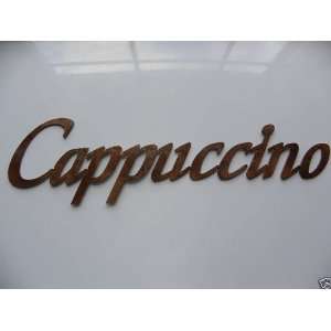  Cappuccino Word Metal Wall Art Kitchen/Home Decor