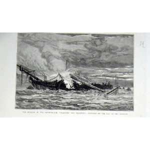  Burning Training Ship Warspite Off Woolwich 1876