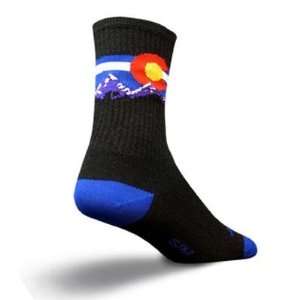  SockGuy Wool Crew 6in Colorado MTN Cycling/Running Socks 