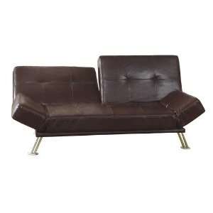   ORE Adjustable Futon Convertible Sofa Bed in Chocolate