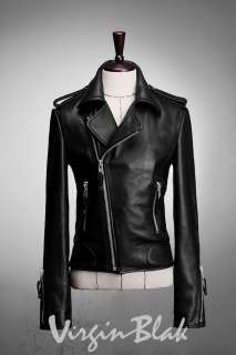 vb HOMME Premium Lambskin Leather Biker Bomber Jacket BLACK, GRAY 3XW 