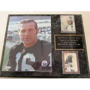  Oakland Raiders George Blanda 2 Card Collector Plaque 