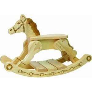  Wooden Rocking Horse Riding Toy: Toys & Games