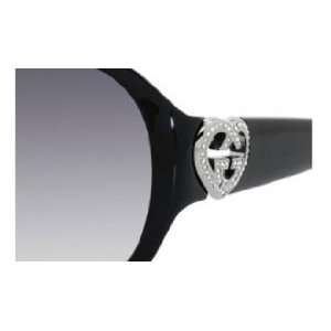 com Gucci Sunglasses 3530 F / Frame Shiny Black Lens Gray Gradient 