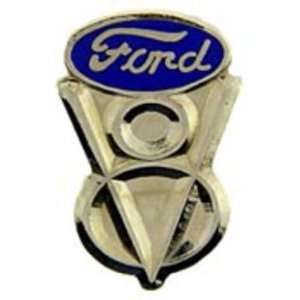  Ford V8 Logo Pin Blue 1 Arts, Crafts & Sewing
