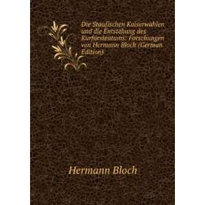   Forschungen von Hermann Bloch (German Edition) Hermann Bloch Books