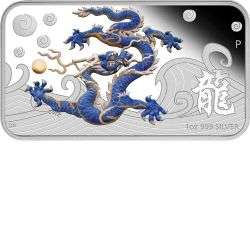 2012 YEAR OF THE DRAGON 1OZ SILVER RECTANGLE FOUR COIN SET SOLD OUT 