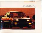 1990 Nissan Maxima Deluxe Sales Brochure  