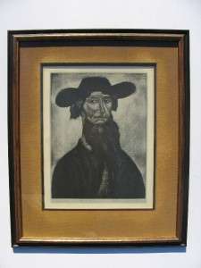 CHRISTIAN NEWSWANGER 1927 2005 LISTED AMISH MAN FRAMED  