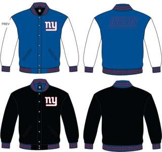 NWT* New York NY Giants Reversible Wool Leather NFL Letterman Jacket 