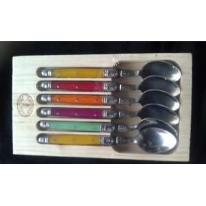  Jean Dubost Colored Sorbet Spoons 
