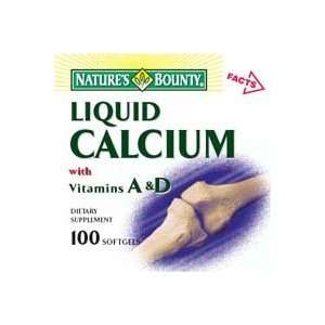  Calcium 600 with Vitamins A & D Liquid, Softgels, Health 
