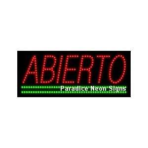 Abierto Open LED Sign 11 x 27: Sports & Outdoors