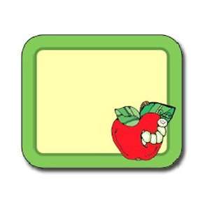  Wiggle Worms Apple Name Tag: Toys & Games