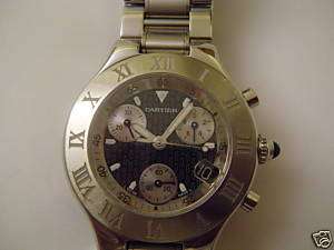 Unisex Cartier Must 21 Chronoscraph Steel watch 2424  