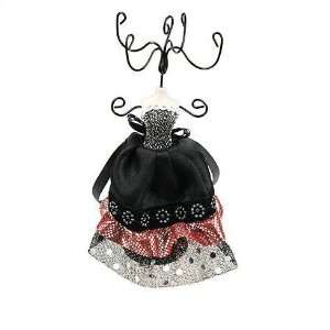  Doll Jewelry Stand Fashion Dress Black and Pink 