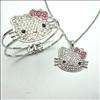 2012 brand new Free P&P crystal hello kitty bracelet bangle necklace 