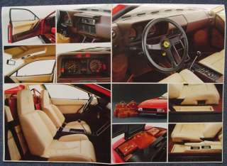 FERRARI TESTAROSSA Sports Car Sales Brochure 1984 #N.326/84  