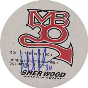   New Jersey Devils Martin Brodeur Autographed Puck: Sports & Outdoors