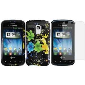  Magic Flowers Hard Case Cover+LCD Screen Protector for LG 