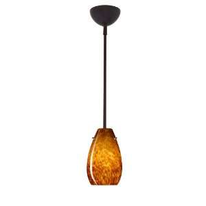   Amber Cloud Pera 9 Single Light Compact Fluorescent Pendant with Bron