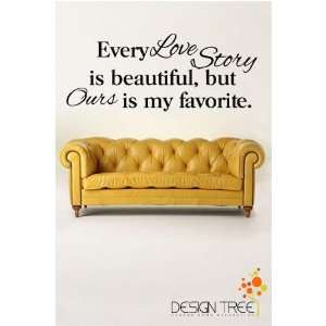 : EVERY LOVE STORY IS BEAUTIFUL Vinyl Wall Lettering Stickers Quotes 